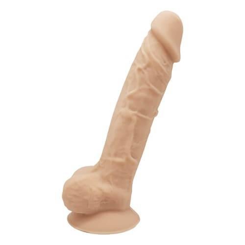 n11008 9 inch realistic silicone dual density dildo with suction cup and balls 1 1 1