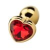 ns7167 precious metals heart shaped anal plug gold 1 5