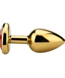 ns7167 precious metals heart shaped anal plug gold 3 2