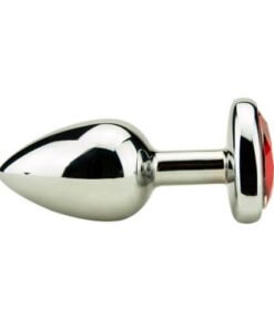 ns7168 precious metals heart shaped anal plug silver 2 2