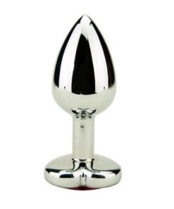 ns7168 precious metals heart shaped anal plug silver 5 2