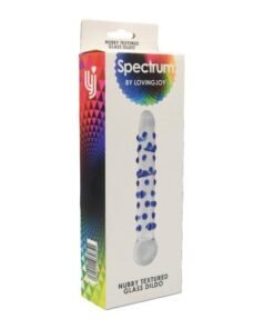 n11034 spectrum nubby textured glass dildo packaged 1