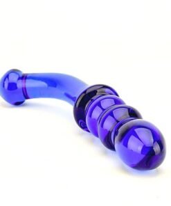 n11033 spectrum ribbed g spot glass dildo 2 wr