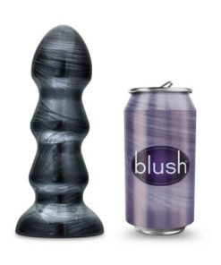 n11082 jet black jack large ribbed butt plug 5 75inches 6