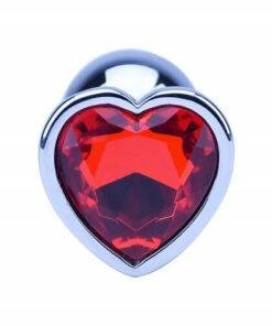 ns7168 precious metals limited edition heart shaped butt plug silver 2