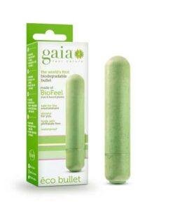 n11236 gaia biodegradable eco bullet vibrator green 1