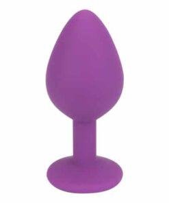 n11238 loving joy jewelled silicone butt plug purple medium