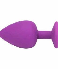 n11239 loving joy jewelled silicone butt plug purple large 1