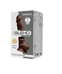 n11636 7inch realistic silicone dd dildo wsuction cup balls brown 2