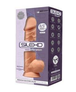 n11690 8 5inch realistic vibrating silicone dual density girthy dildo wsuction cup wballs 2