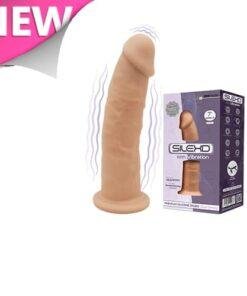 n11691 7inch realistic vibrating silicone dual density dildo suction cup 2