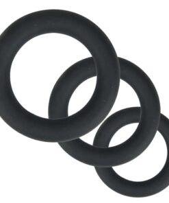 n11708 loving joy thick silicone cock rings 3 pack grey 2