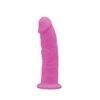 silexd 6 inch glow in the dark realistic silicone dual density dildo with suction cup pink