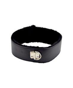 bound to please furry collar with leash black