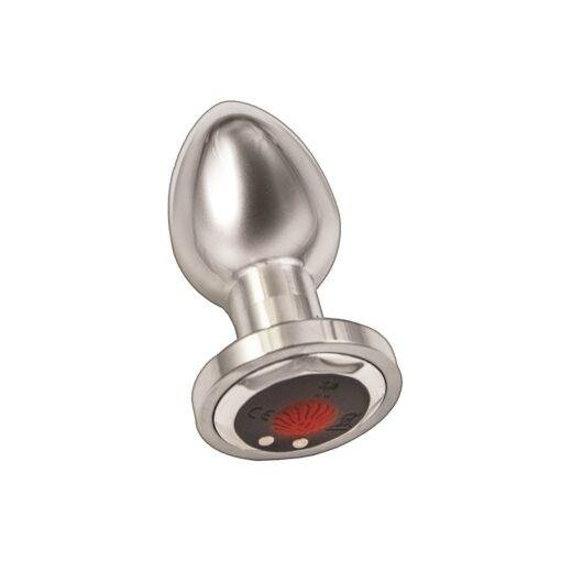 ass sation remote controlled vibrating metal butt plug silver