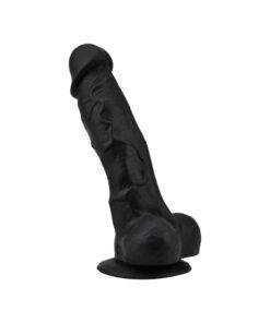 loving joy 7 inch realistic silicone dildo with suction cup and balls black