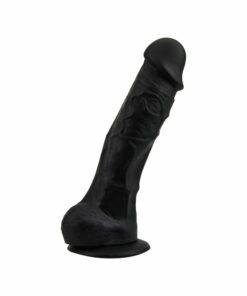loving joy 7 inch realistic silicone dildo with suction cup and balls black