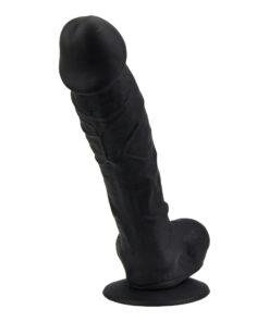 loving joy 9 inch realistic silicone dildo with suction cup and balls black