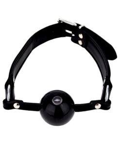 bound leather solid ball gag