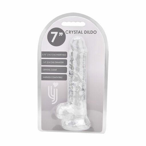loving joy 7 inch dildo with balls clear