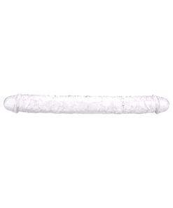 loving joy 15 inch double ended dildo clear