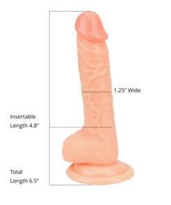 n10432 loving joy realistic dildo with balls and suction cup 6 inch size 17