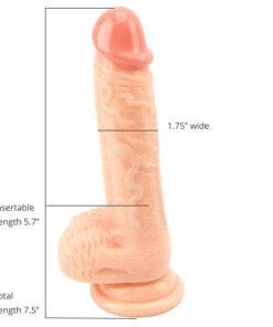 n10434 loving joy realistic dildo with balls and suction cup 7 5 inch measurements 17