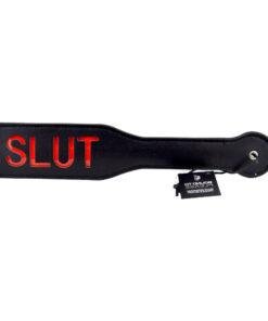 bound to please slut spanking paddle black reversed