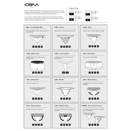 cut4men size chart 1