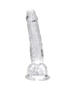 loving joy 7 inch dildo with balls clear 2