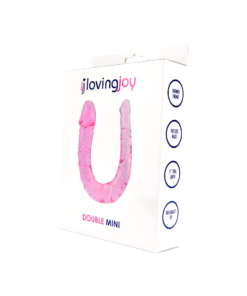 loving joy double mini dildo pink pkg 2