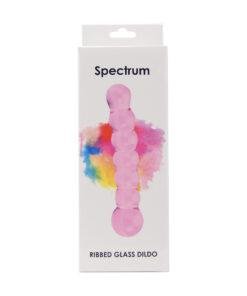 n11032 spectrum ribbed glass dildo new pkg