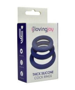 n11080 loving joy thick silicone cock rings 3 pack pkg 1