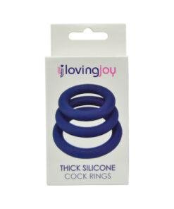 n11080 loving joy thick silicone cock rings 3 pack pkg 1