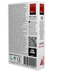 n11222 glyde slimfit strawberry condoms 10pack 2