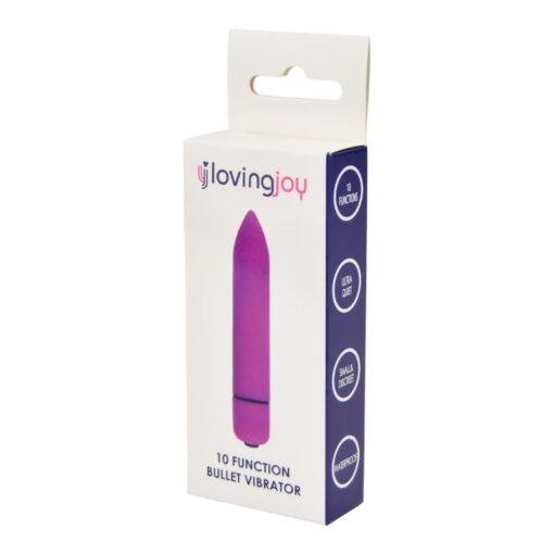 n11410 loving joy 10 function purple bullet vibrator pkg 1