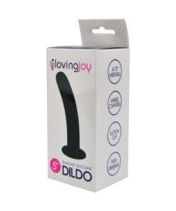 n11510 loving joy smooth silicone dildo 5 inch pkg 1