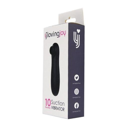 n11610 loving joy 10 function clitoral suction vibrator black pkg 2