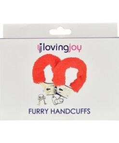 n11712loving joy furry handcuffs red pkg