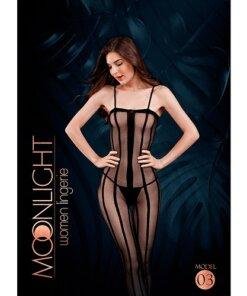 n11753 moonlight black stripe crotchless bodystocking os 3