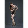 n11795 moonlight black cut out mini dress os 1