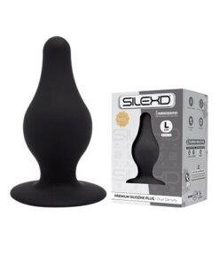 n11845 silexd dual density tapered silicone butt plug large 2