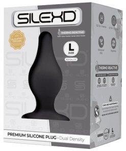 n11845 silexd dual density tapered silicone butt plug large 3