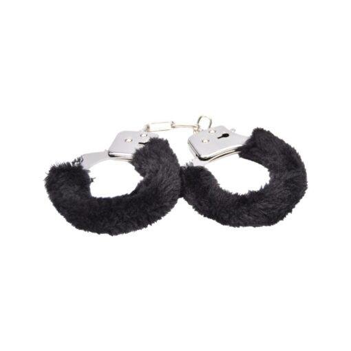 n11850 bound to play heavy duty furry handcuffs black 2