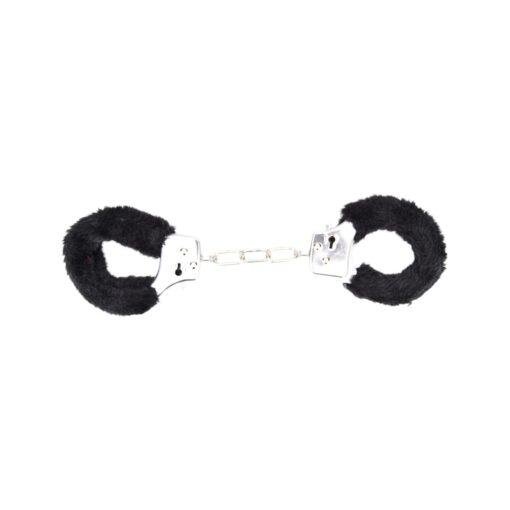 n11850 bound to play heavy duty furry handcuffs black