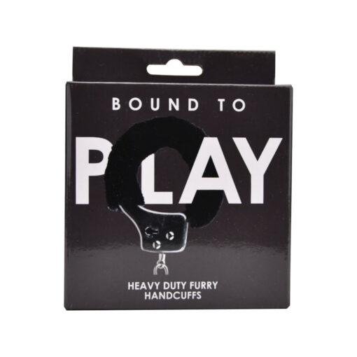 n11850 bound to play heavy duty furry handcuffs black pkg