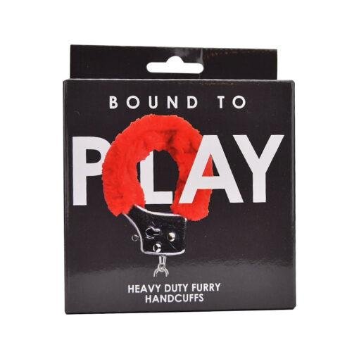 n11851 bound to play heavy duty furry handcuffs red pkg