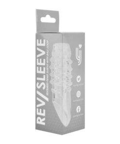 n11853 rev sleeves textured penis sleeve with ball loop pkg 1