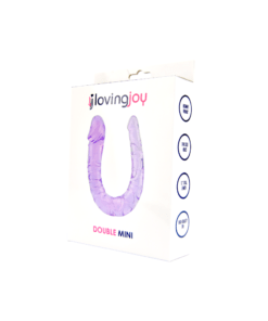 n11952 loving joy double mini dildo purple pkg 1