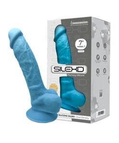 n11965 silexd 7inch realistic dildo blue 3